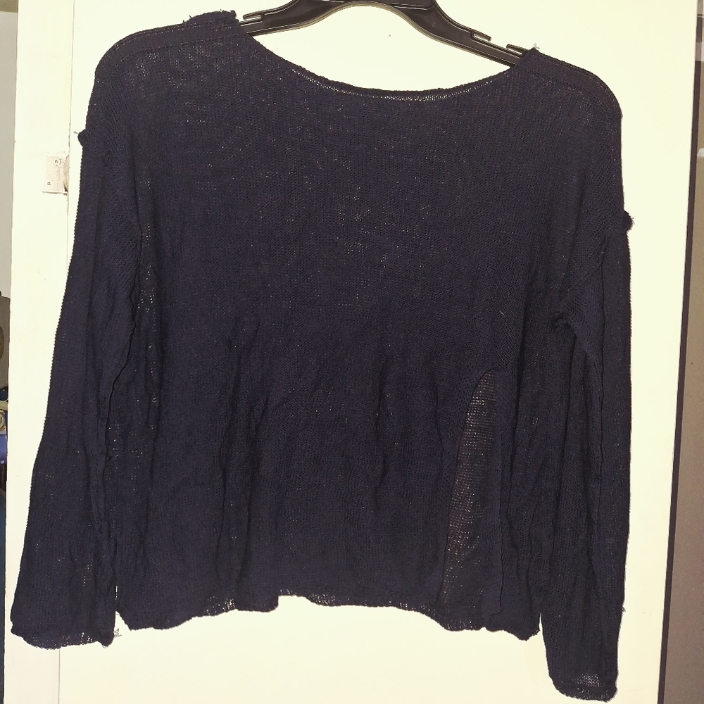 Women's Navy Knit Top